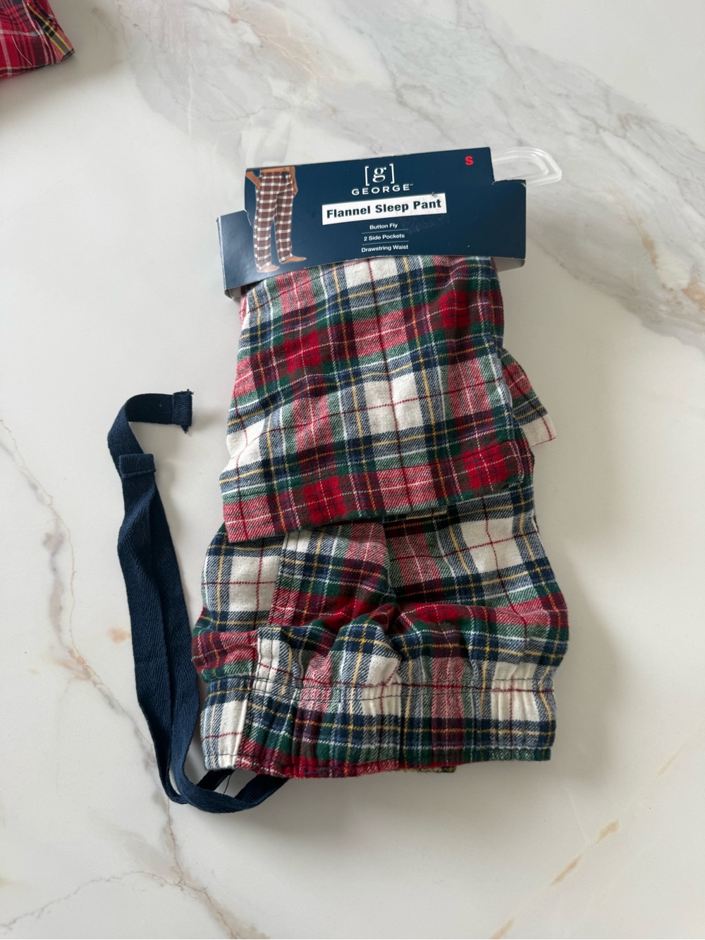 George Red and Green Plaid Flannel Sleep Pants